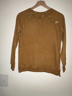 Cat & Jack Men's Crewneck Sweatshirt — Mustard Brown
